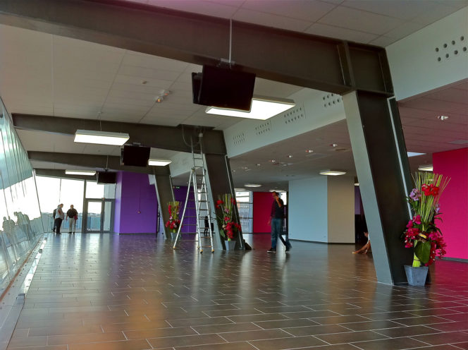 Installation of Rockfon mono-acoustic ceilings for the redevelopment of the restaurant areas at the Crédit Agricole Centre Est