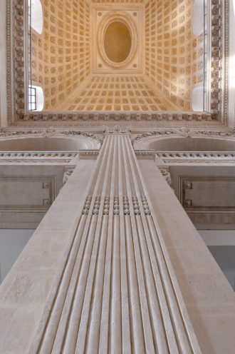 Ornaments and moldings in fibrous plaster for the renovation of the Dome of the Hôtel Dieu in Lyon