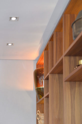 Detail of mono acoustic ceiling in the Epona restaurant of the Grand Hôtel Dieu