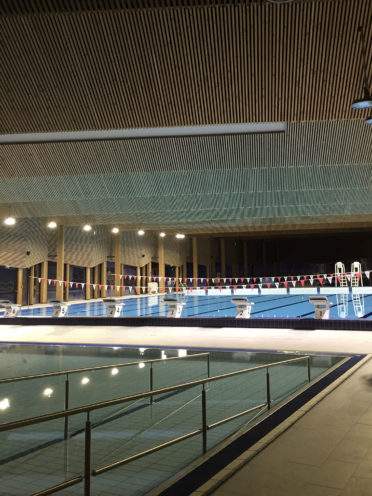 Acoustic ceilings at aqua ludic swimming pool