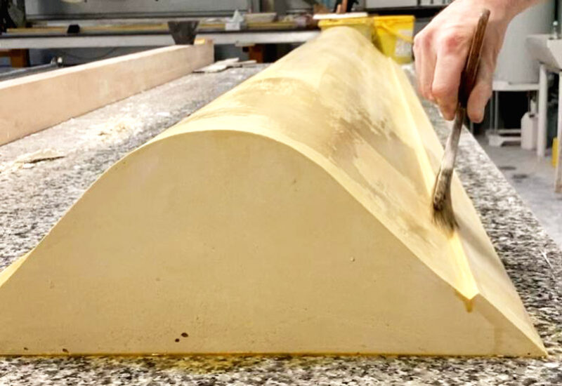 The different steps involved in a fibrous plaster creation