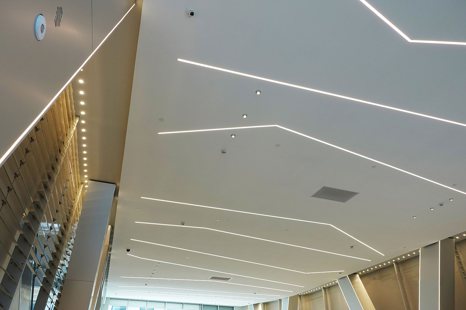 Plafonds de l'accueil de la tour silex 2 à part dieu