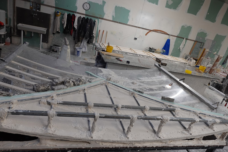 Moule pour voutes d'arêtes fabriquées en atelier